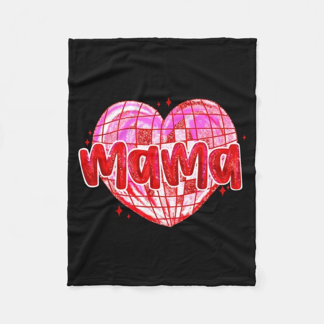 Manta Polar Cute Heart Mama Valentines Day Mom Wife  (Anverso)