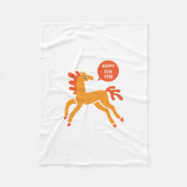 Manta Polar Cute Horse Chinese new year