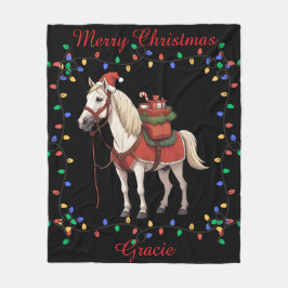 Manta Polar Cute Horse Fleece Blanket