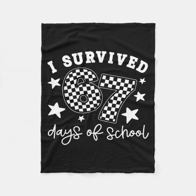 Manta Polar Cute I Survived 67 Days Of School Six Seven Meme T (Anverso)