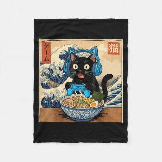 Manta Polar Cute Kawaii Gamer Cat Funny Ramen Japanese Cat Gam