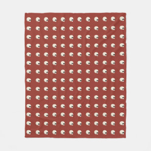 Manta Polar Cute Kawaii Halloween Skull Polka puntos rojos