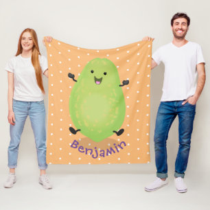 Manta Polar Cute kawaii papaya paw personalizado ilustracion