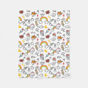 Manta Polar Cute Kawaii Pattern frazadas
