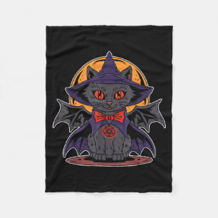 Manta Polar Cute Kawaii Vampire Bruja Alas de Murciélago Luna 