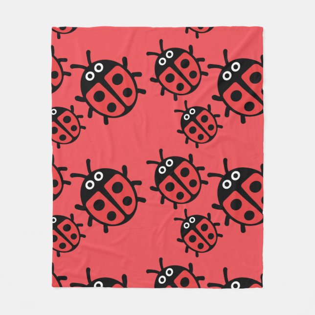 Manta Polar Cute Kids ladybird Family (Anverso)