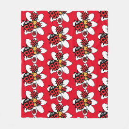 Manta Polar Cute Kids ladybird Family