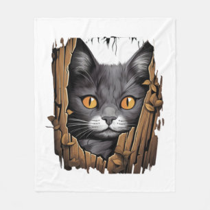 Manta Polar Cute kitten de tela rota - Cats T-Shirt