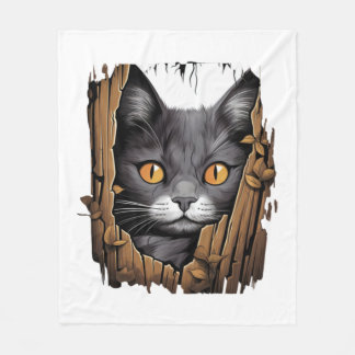 Manta Polar Cute kitten de tela rota - Cats T-Shirt