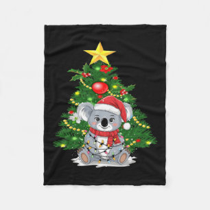 Manta Polar Cute Koala Y Árbol De Navidad Koala Lover Christma