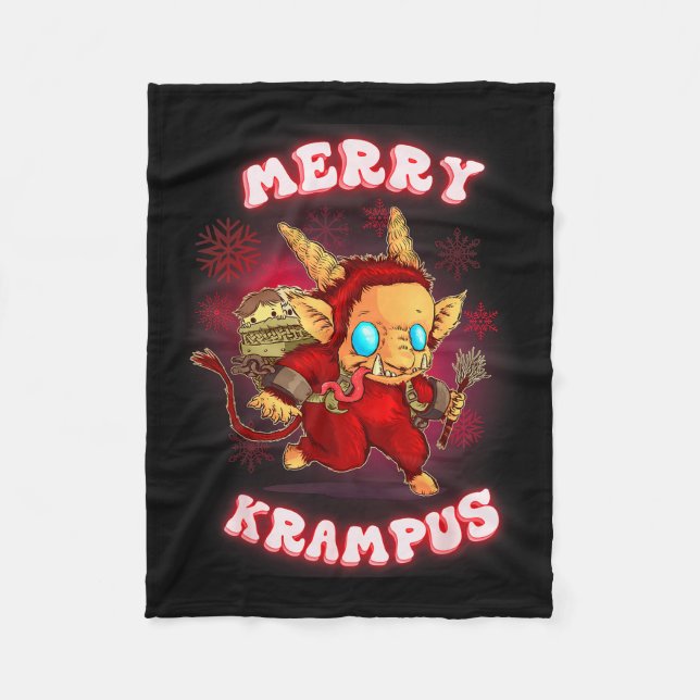 Manta Polar Cute Krampus Pajamas Kids Mens Womens Christmas  (Anverso)