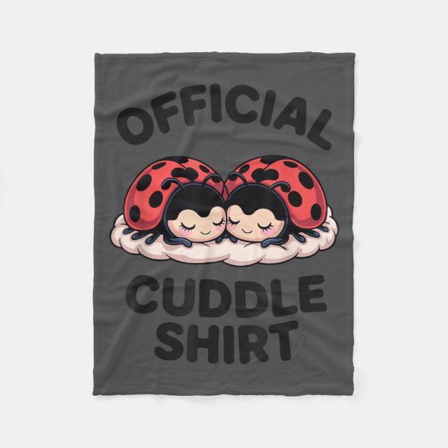 Manta Polar Cute Ladybug Love Cuddle  (Anverso)