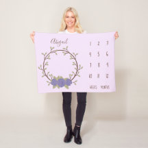 Cute Lilac Floral Herido Bebé