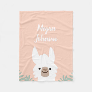 Manta Polar Cute Llama Fleece Blanket