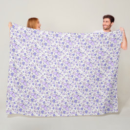 Manta Polar Cute mariposa estética púrpura tema