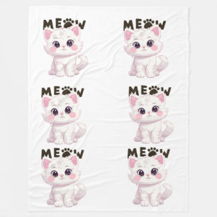 Manta Polar Cute Meow Cat Blanket