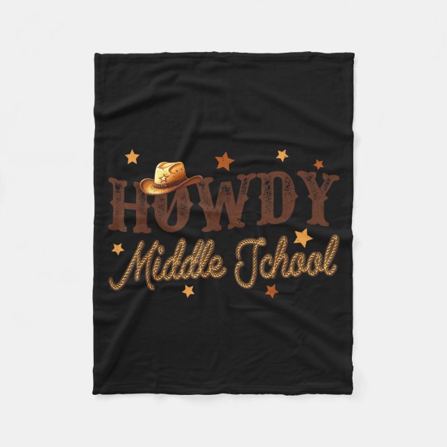 Manta Polar Cute Middle School Teacher Rodeo Western Howdy Mid (Anverso)