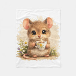 Manta Polar Cute Mouse Coffee Blanket – Kawaii Animal