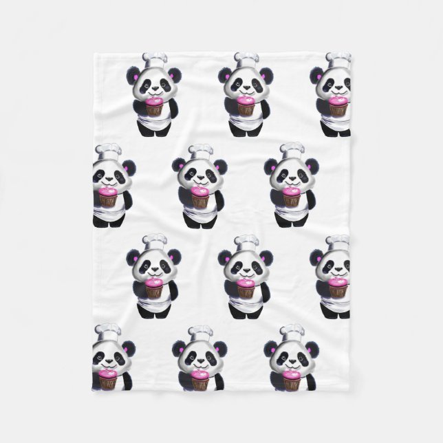 Manta Polar Cute Panda Bear Fleece Blanket (Anverso)