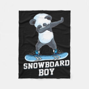 Manta Polar Cute Panda Snowboard Esquí Dabbing Panda Snowb