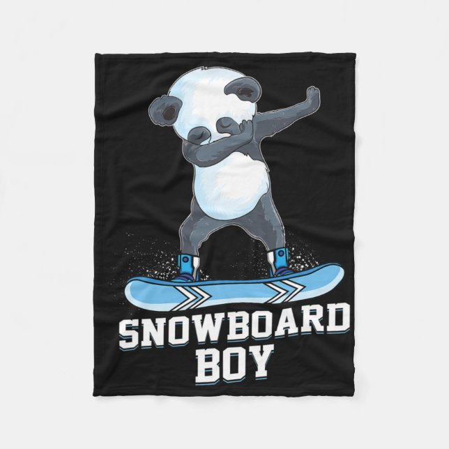 Manta Polar Cute Panda Snowboard Esquí Dabbing Panda Snowb (Anverso)