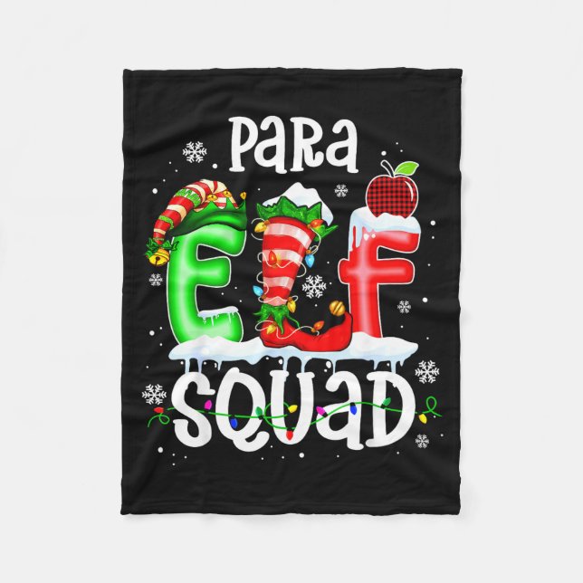 Manta Polar Cute Para Elf Squad Funny Christmas Elf Kids Teach (Anverso)