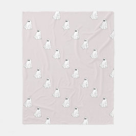 Manta Polar Cute Pastel Ghost Pattern
