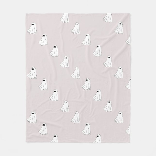 Manta Polar Cute Pastel Ghost Pattern (Anverso)