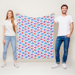 Manta Polar Cute pastel patriótico rojo blanco y azul magdalen