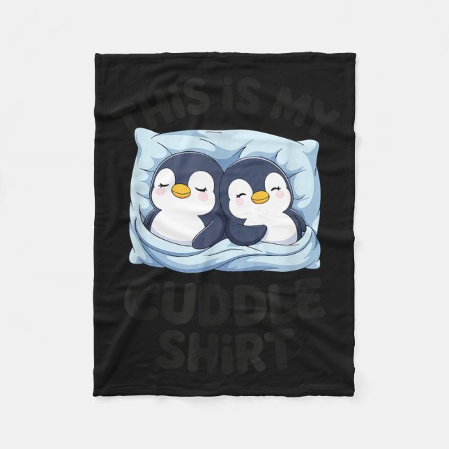 Manta Polar Cute Penguin Cuddle Cozy Sleep Matching Couple  (Anverso)