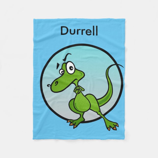 MANTA POLAR CUTE PERSONALIZADO DINOSAUR FLETE BLANKET (Anverso)