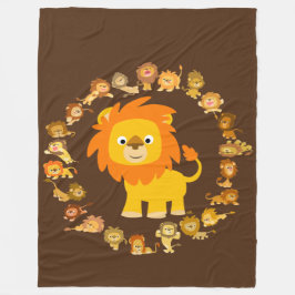 Manta Polar Cute Personalizado Lion Mandala Fleece Blanket