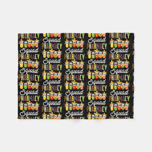 Manta Polar Cute Pharmacy Squad Pharmacist Sombrero Pills (Frente (Horizontal))