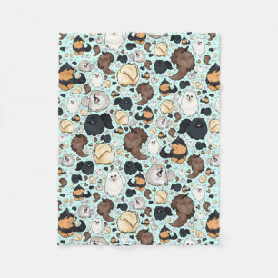 Manta Polar Cute Pomeranian Throw Blanket, pequeño