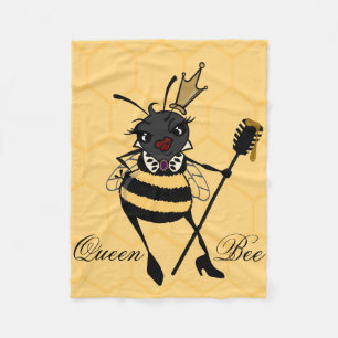 MANTA POLAR CUTE QUEEN BEE CON BLANQUETA DE FLOTE DE HONEYCOMB