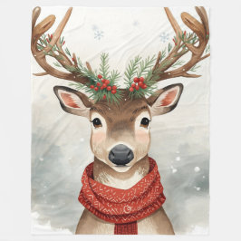 Manta Polar Cute Reindeer Christmas fleece Blanket