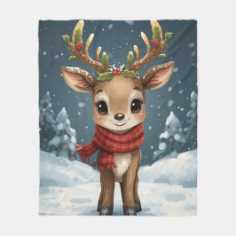 Manta Polar Cute reindeer christmas warm winter snuggles