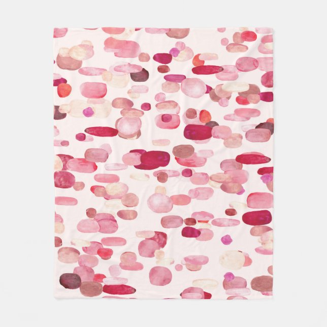 Manta Polar Cute Rosa Red Spots Seamless (Anverso)