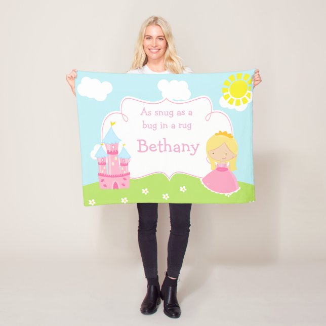 Manta Polar Cute rubia nuestra pequeña princesa (In situ)