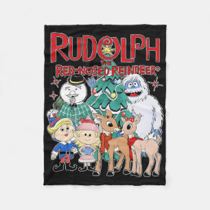 Manta Polar Cute Rudolph El Reno de Nariz Roja Específico de N