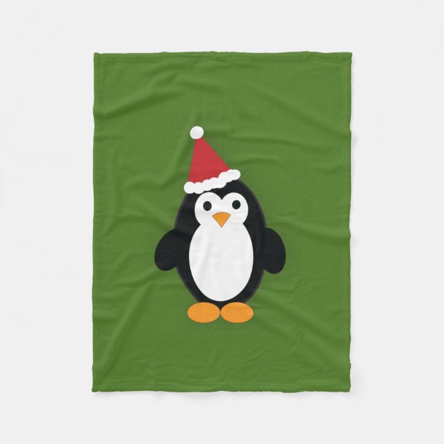 Manta Polar Cute Santa Penguin (Anverso)