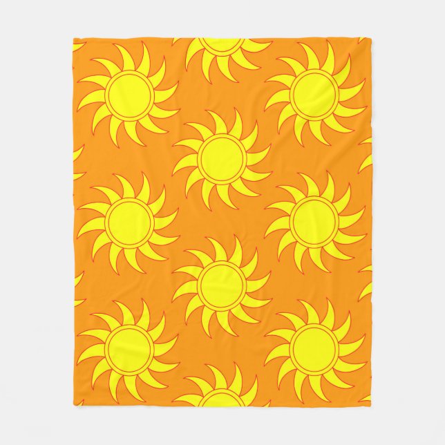 Manta Polar Cute seamless pattern of sun. Doodle hand drawn st (Anverso)