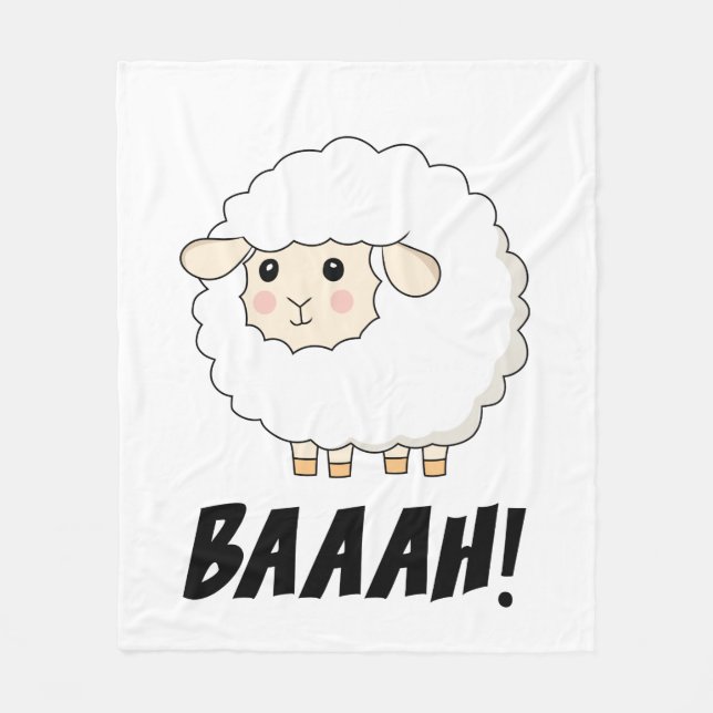 Manta Polar Cute Sheep Baaah (Anverso)