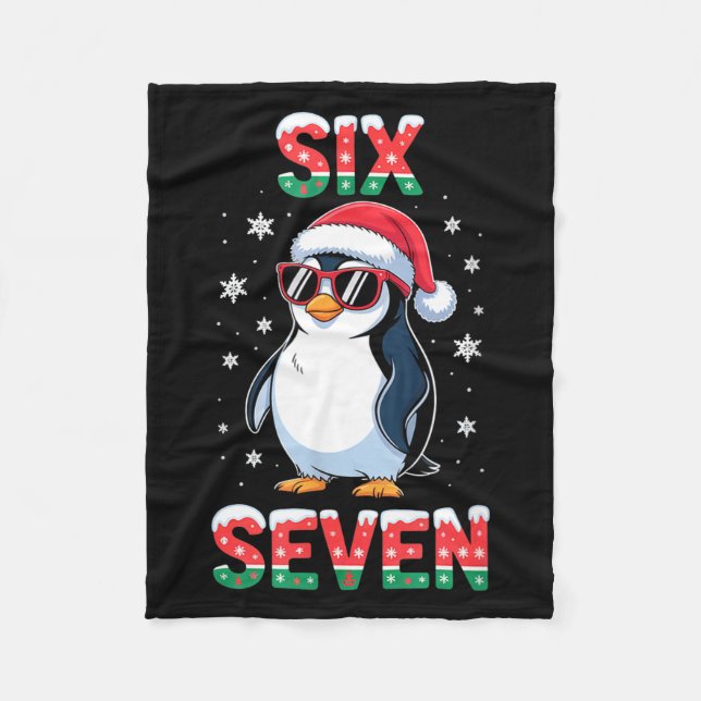 Manta Polar Cute Six Seven 67 Penguin Kids Christmas Holiday  (Anverso)