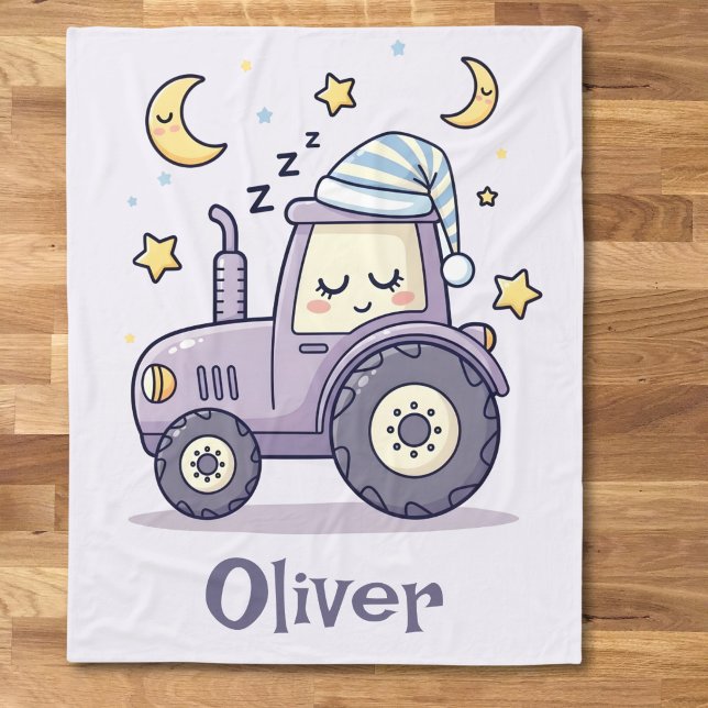 Manta Polar Cute Sleeping Tractor (Subido por el creador)