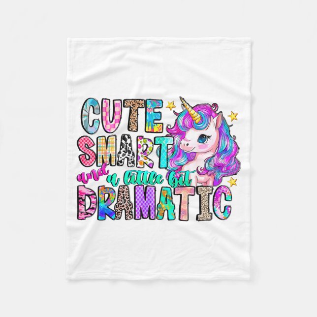 Manta Polar Cute Smart And A Little Bit Dramatic Funny Unicorn (Anverso)