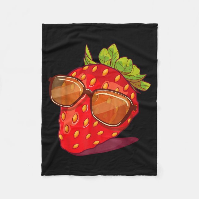 Manta Polar Cute Strawberry Fruit Lover Aesthetic Summer Gift  (Anverso)