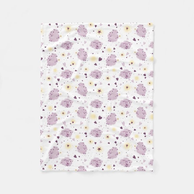 Manta Polar Cute Stylized Sheep Baby Fleece Blanket (Anverso)