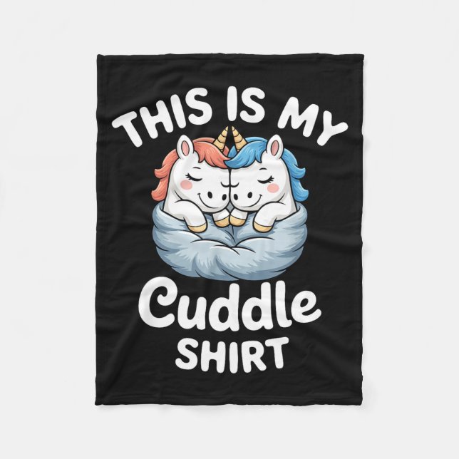 Manta Polar Cute Unicorn Couple Snuggle This Is My Cuddle  (Anverso)