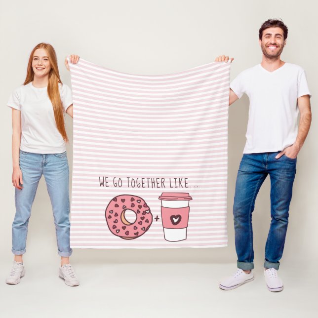 Manta Polar Cute vamos juntos Donuts & Coffee Fleece Blanket (In situ)
